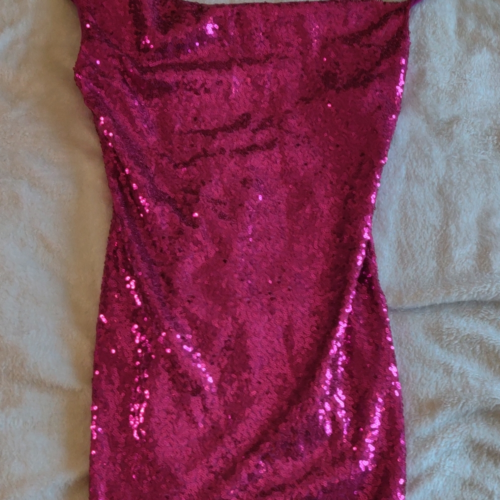 Hello Molly Fuchsia Sequin Dress